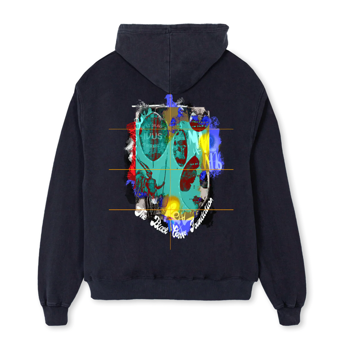 BCOFFEE  Vintage Black Oversized Hoodie. - Image 2