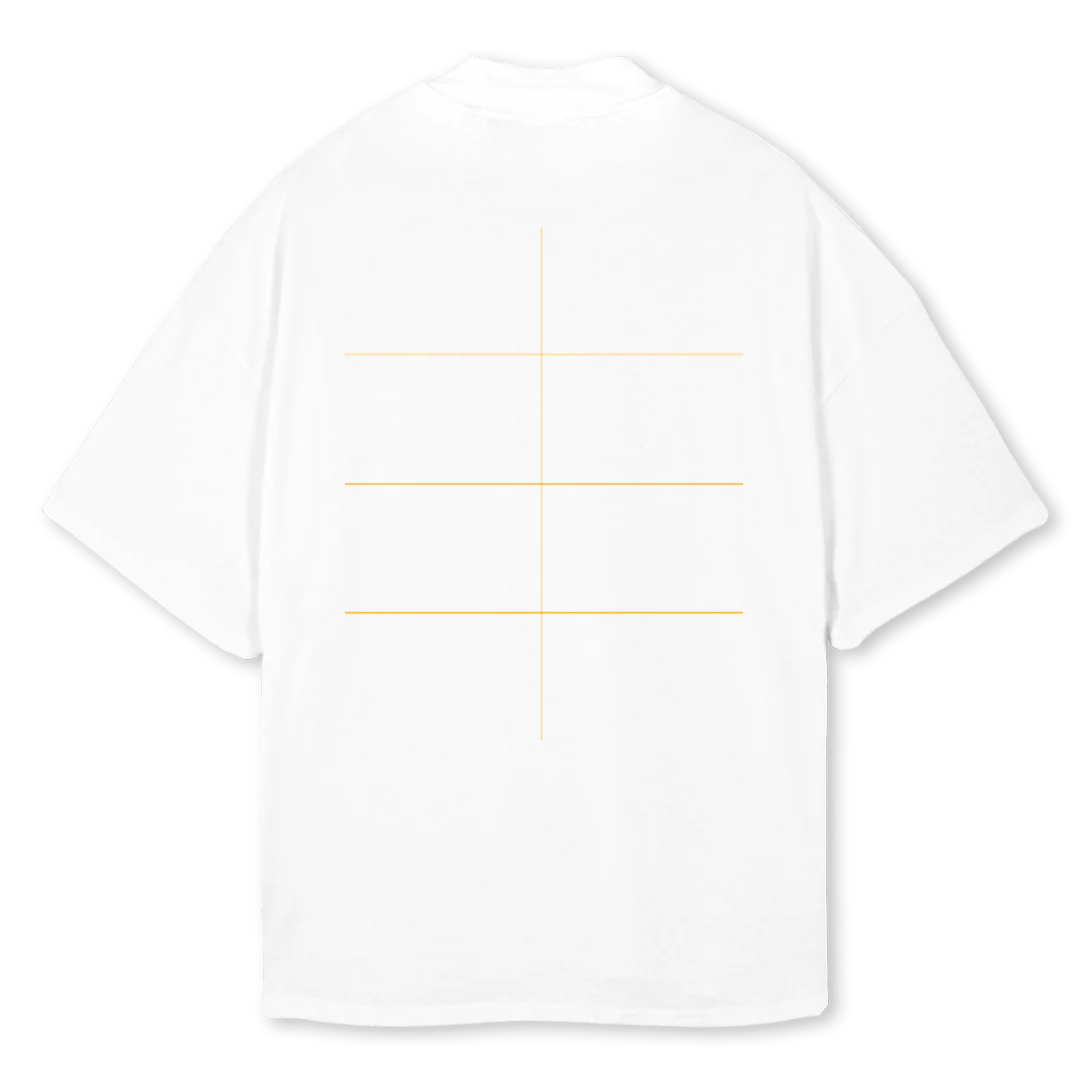 BD White Oversized Mock Neck Tee. - Image 2