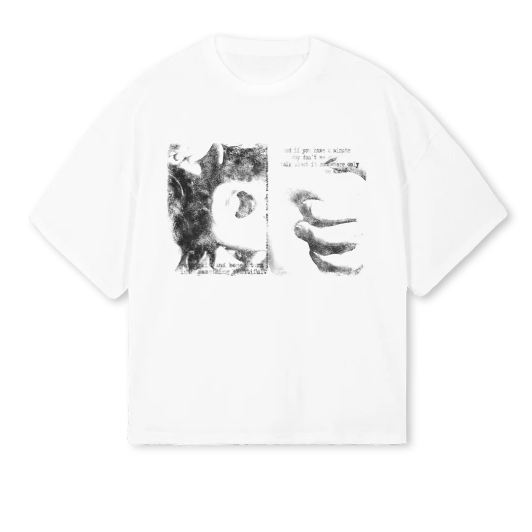BDL White Oversized Boxy Tee.