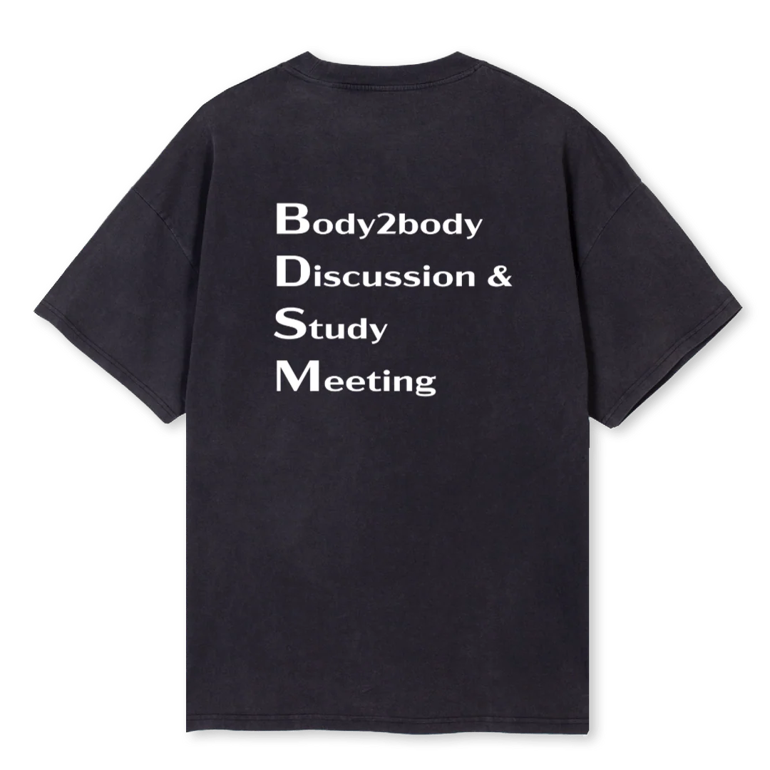 BDSM Vintage Black Oversized Tee. - Image 2