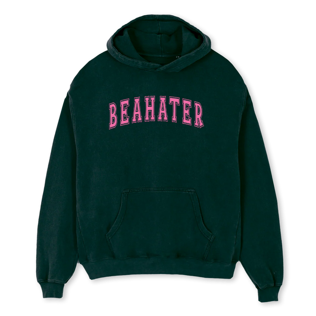 BEAHATER COLLEGE Wild Green Oversized Hoodie.