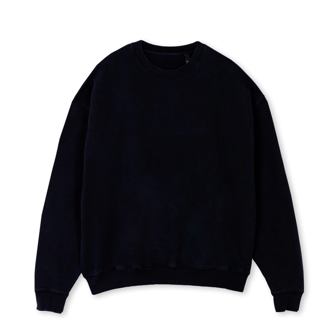 BEANZ Black Oversized Crewneck Sweater.