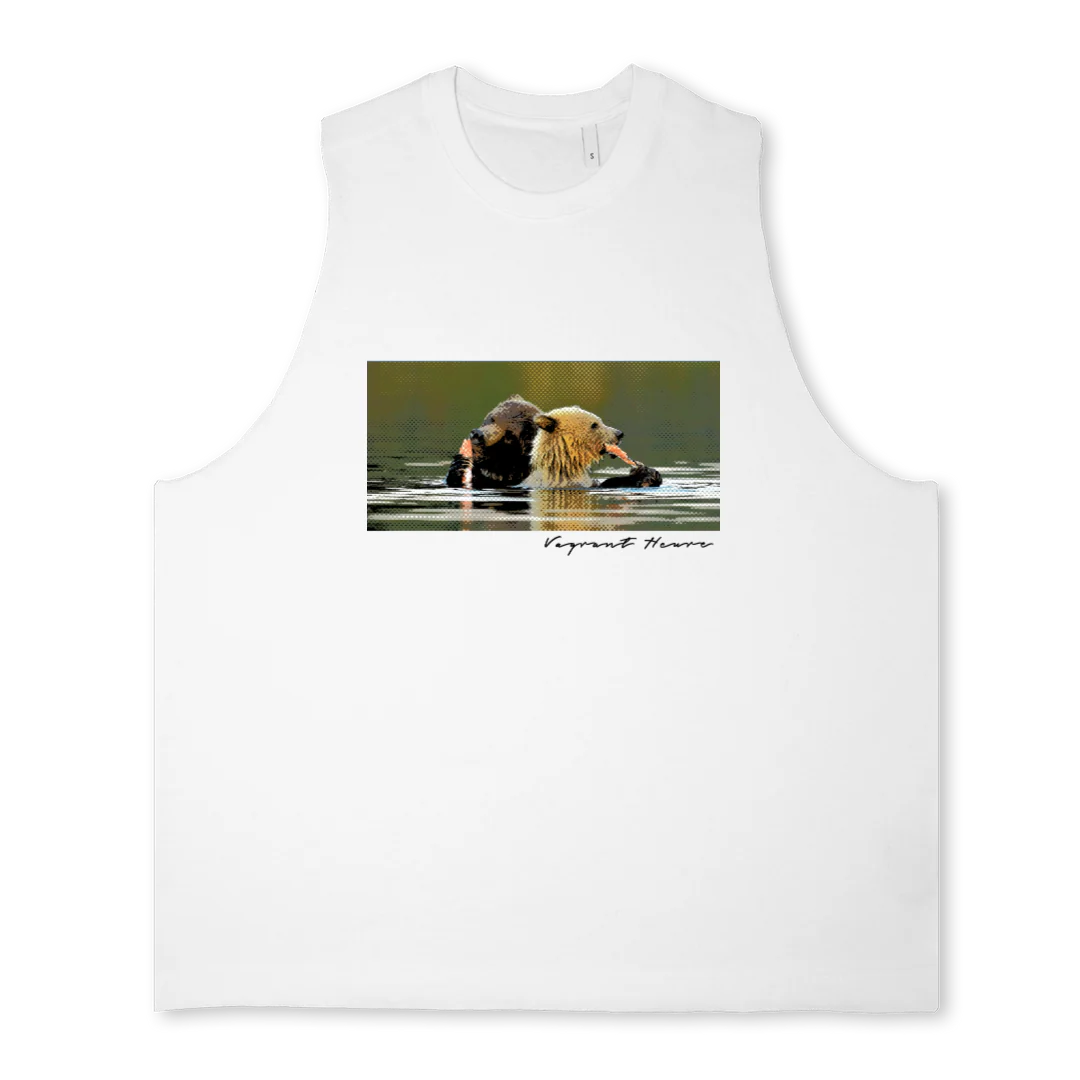 BEAREATFISH Bright white Oversized Vest.