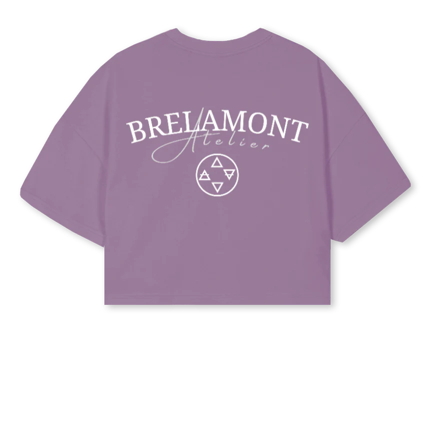 BECTWOP Purple Cropped Oversized Tee. - Image 2