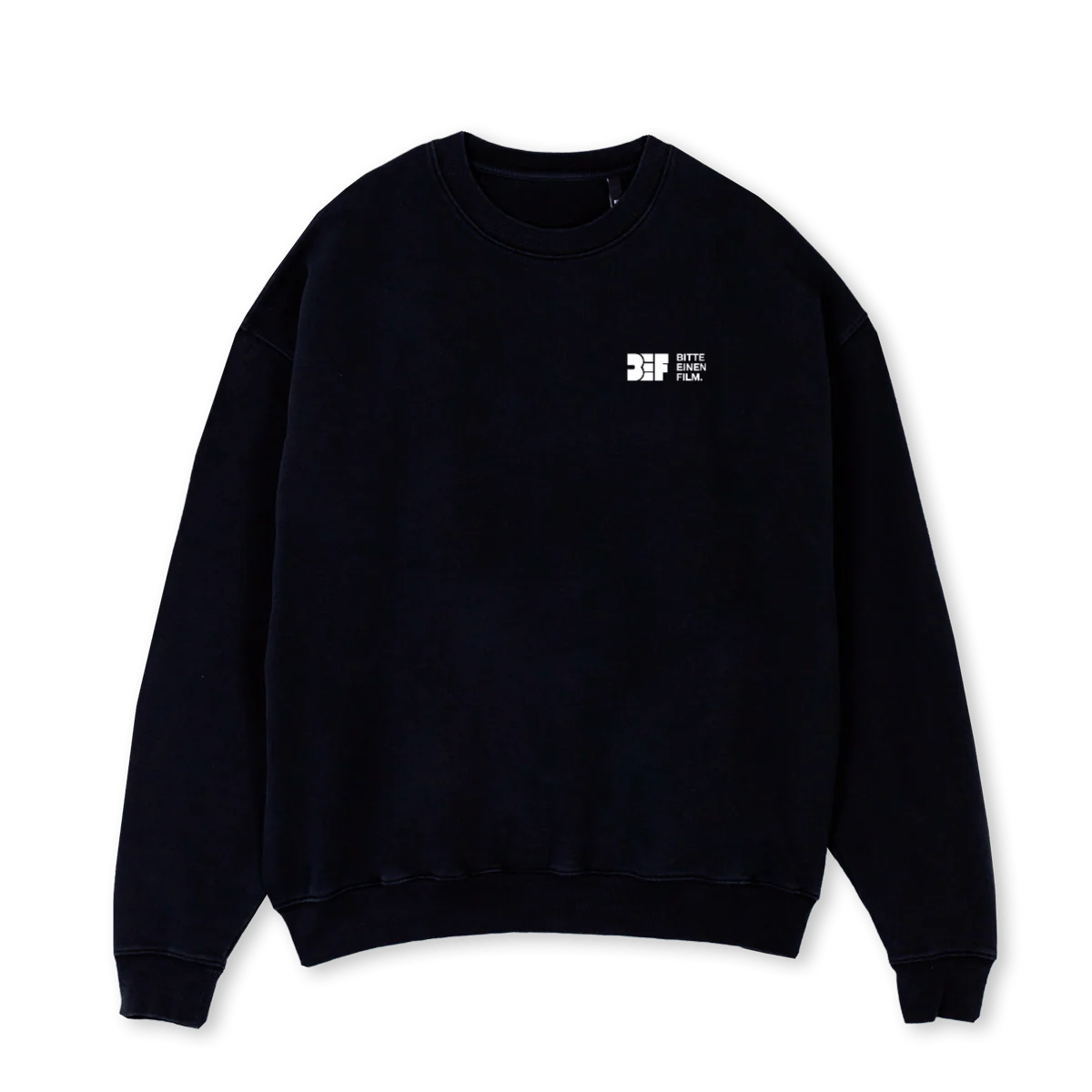 BEF GANG SWEATER Black Oversized Crewneck Sweater.