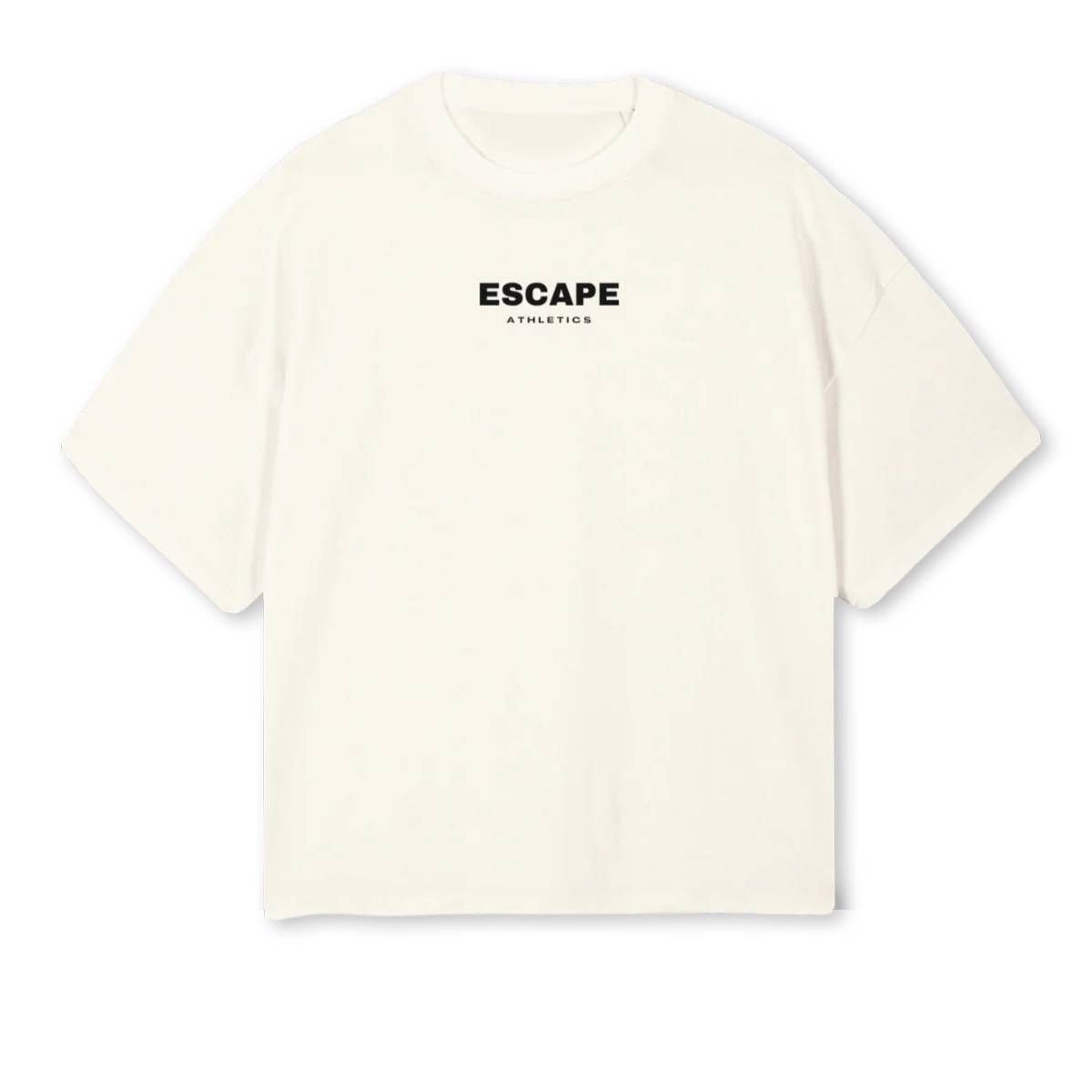 BEIGE ESC ATHL  Cream Oversized Boxy Tee.