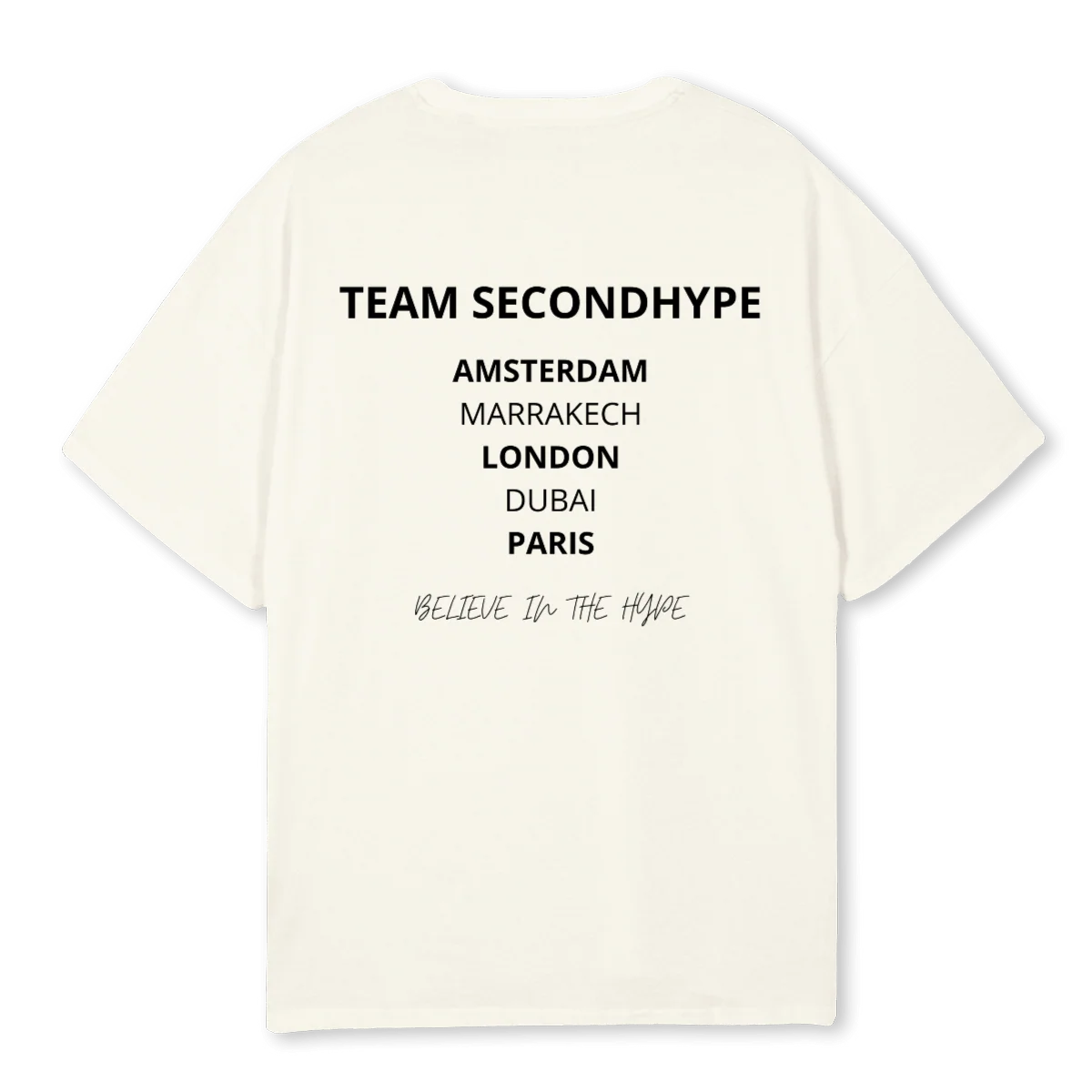 BELIEVE IN THE HYPE  Cream Oversized Tee. - Image 2