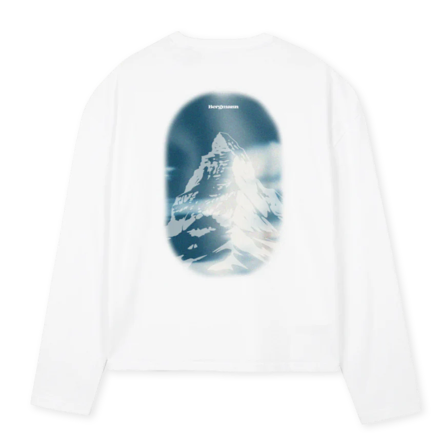 BERGMANNGRADIENT White Oversized Boxy LS Tee. - Image 2
