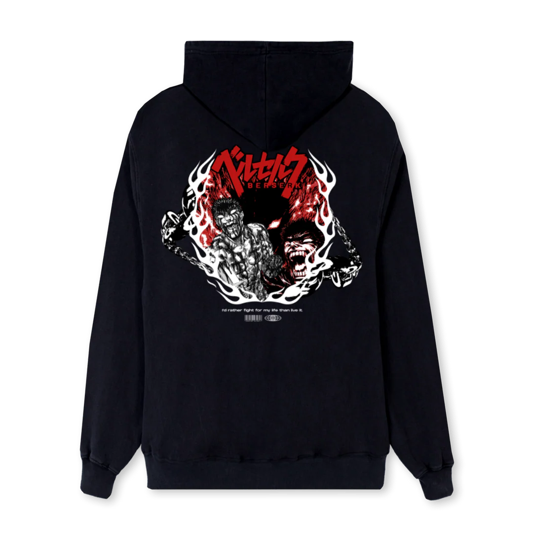 BERK Black Regular Hoodie. - Image 2
