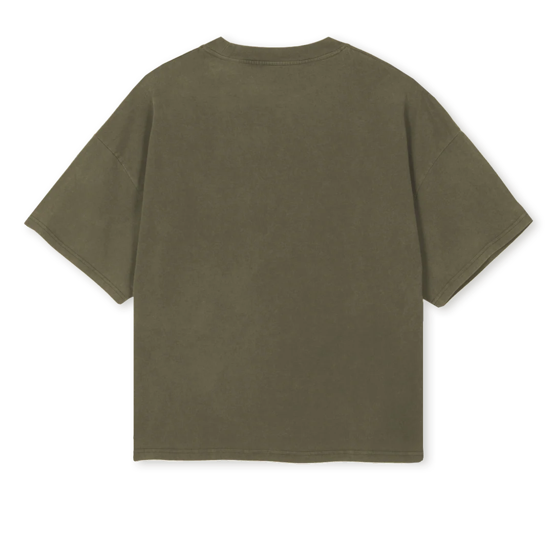 BETATSHIRTCHARLOTTE Vintage Olive Oversized Boxy Tee. - Image 2