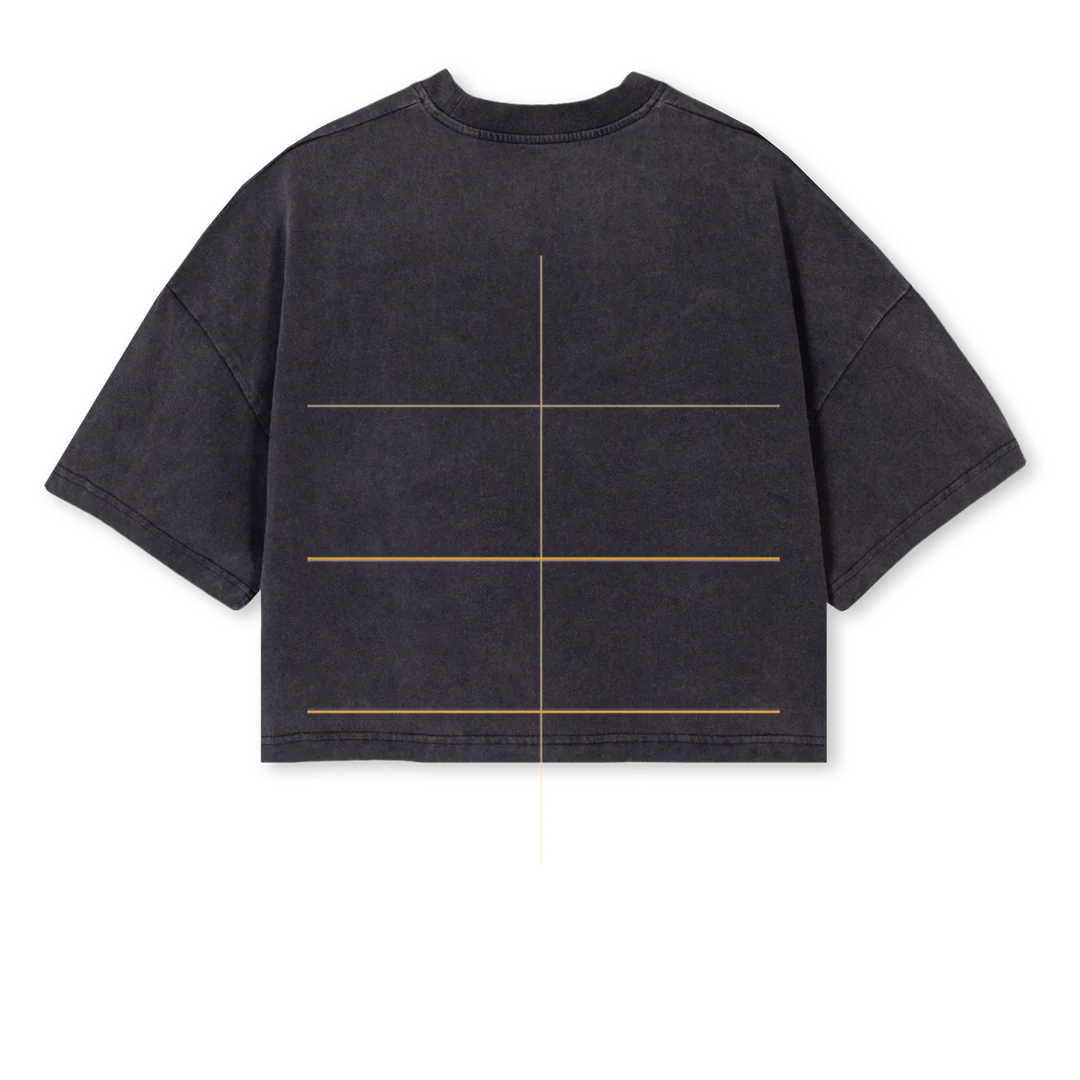 BETHEPERSON Vintage Black Cropped Oversized Tee. - Image 2