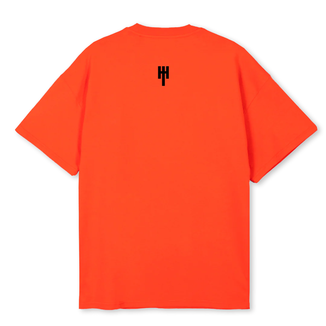 BEWJEWELLED Hot Orange Oversized Tee. - Image 2