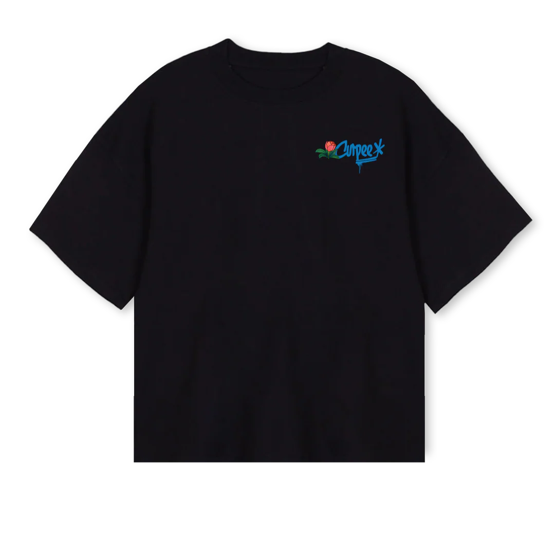 BFTMNLBLACK Black Oversized Boxy Tee.