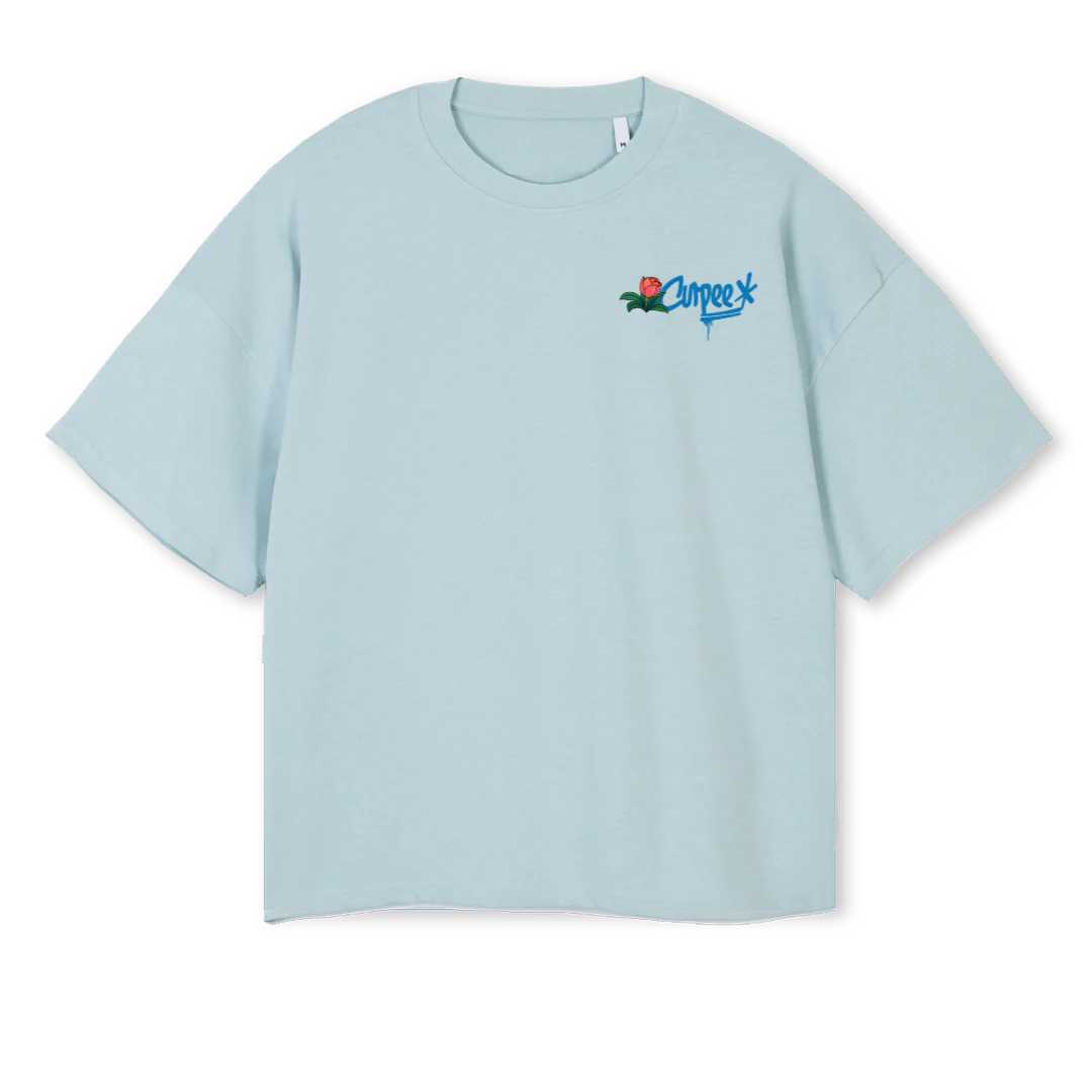 BFTMNLCOLDBLUE Cold Blue Oversized Boxy Tee.