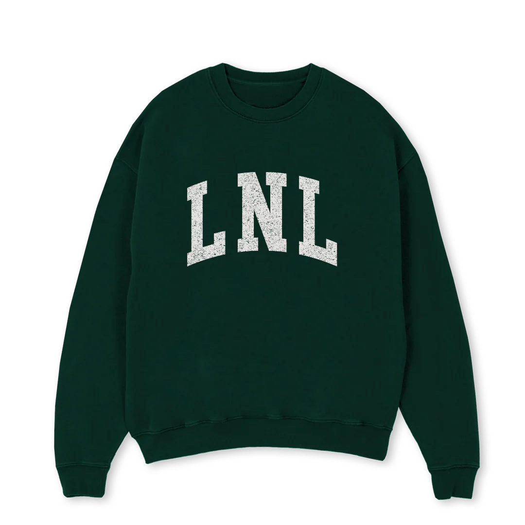 LNL_WILDGREEN Wild Green Oversized Crewneck Sweater.