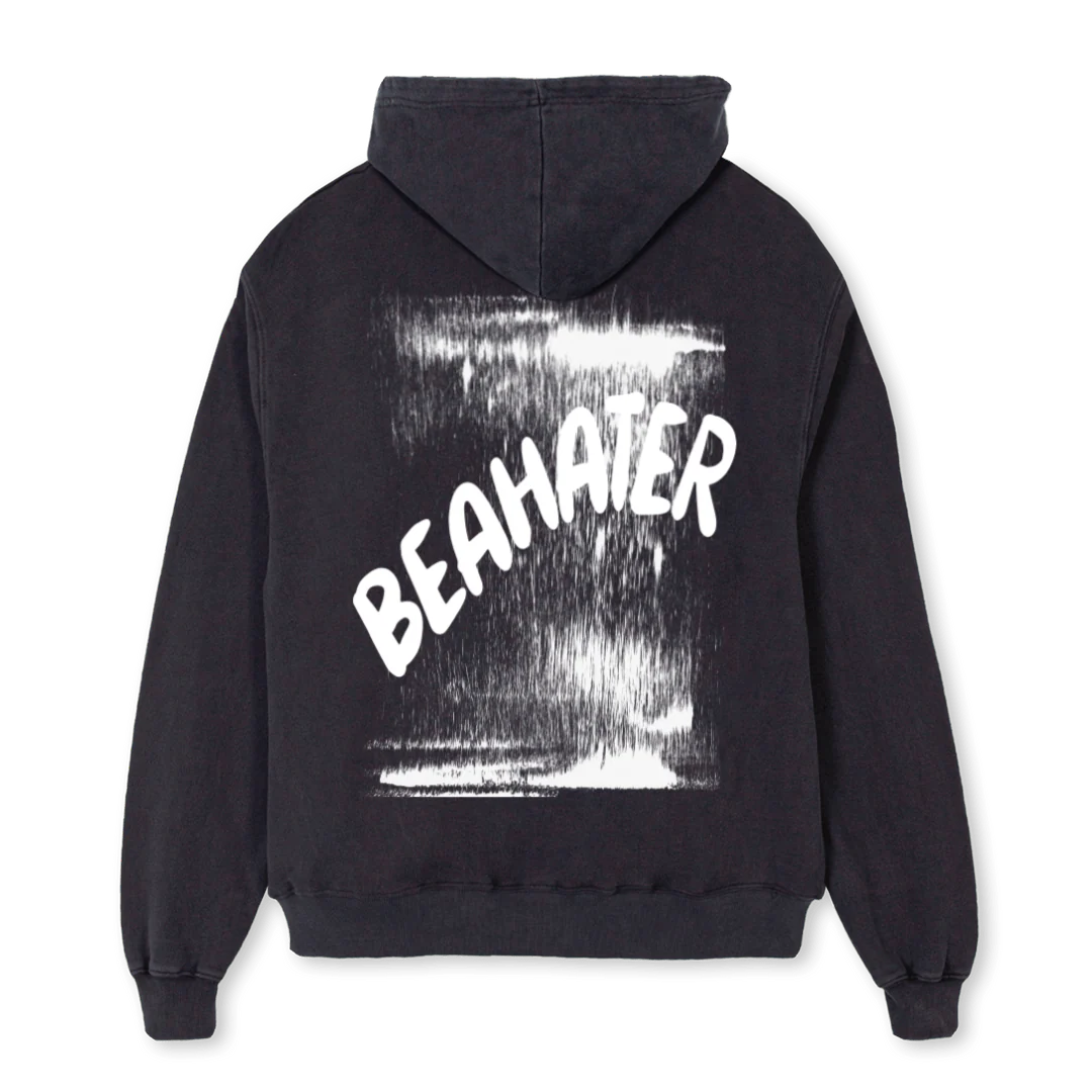 BHAZIPPERONE Vintage Black Oversized Zipped Hoodie. - Image 2