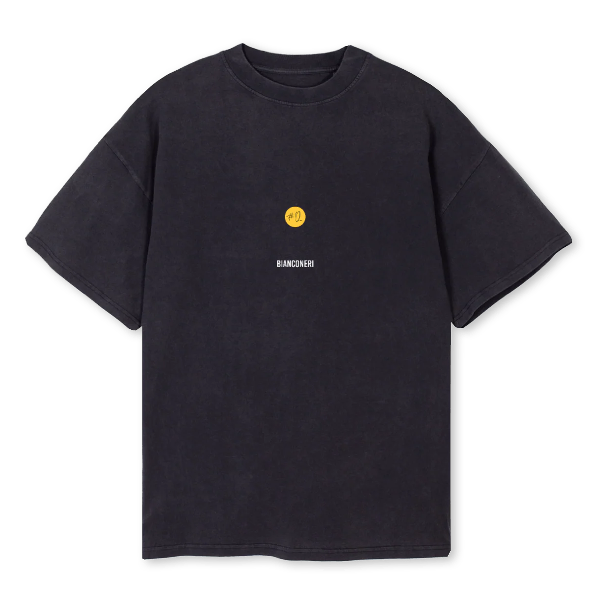 BIANCONERITHREE Vintage Black Oversized Tee.