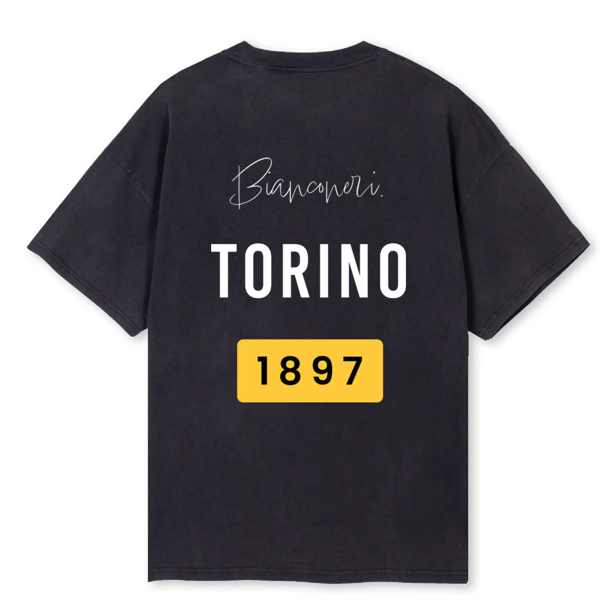 BIANCONERITHREE Vintage Black Oversized Tee. - Image 2
