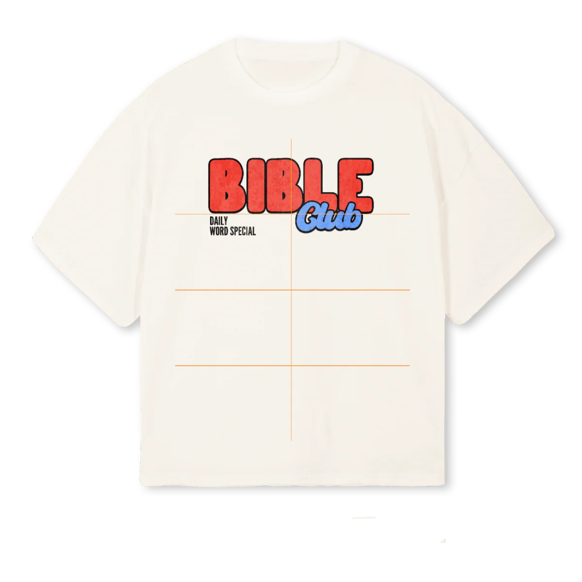 BIBLECLUB Vintage White Oversized Boxy Tee.
