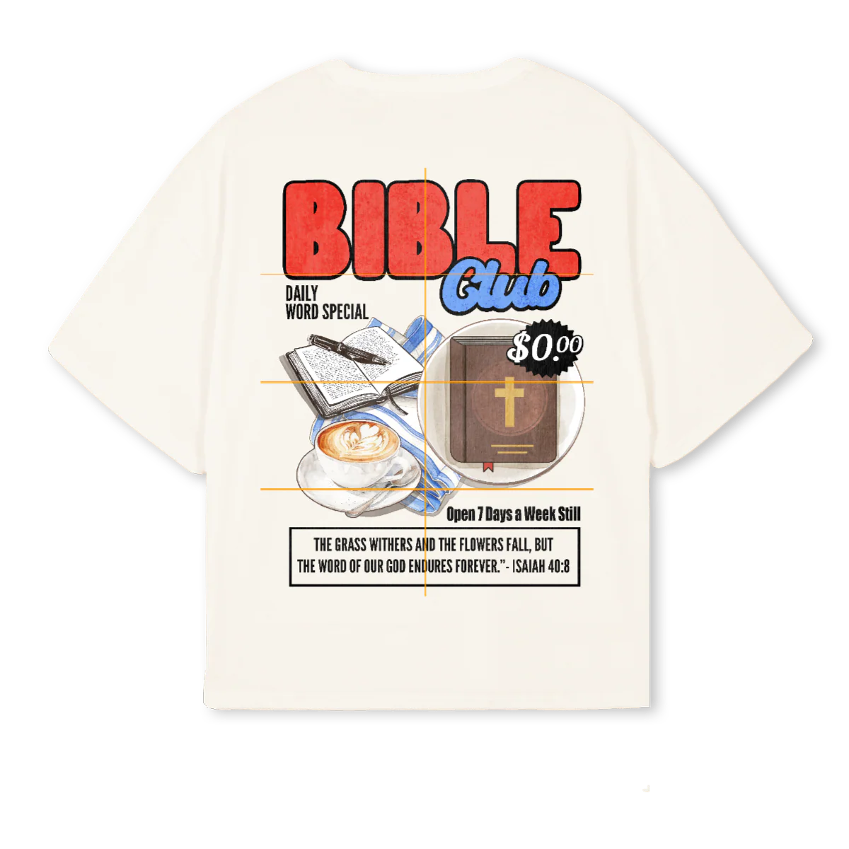 BIBLECLUB Vintage White Oversized Boxy Tee. - Image 2