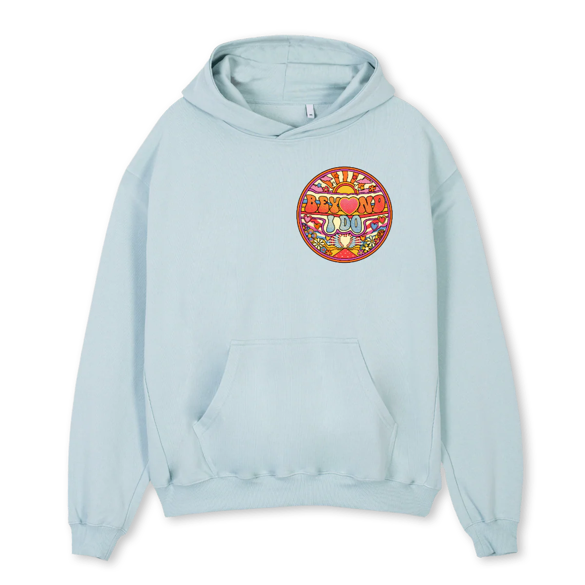 BIDHOODIE Cold Blue Oversized Hoodie.