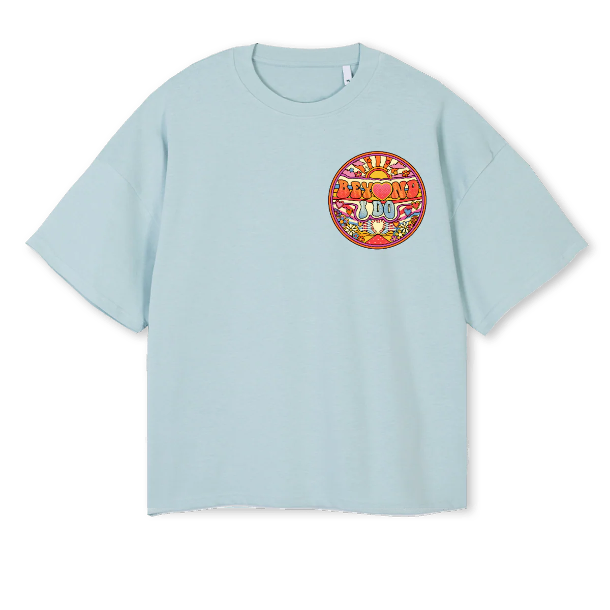 BIDSHIRT Cold Blue Oversized Boxy Tee.