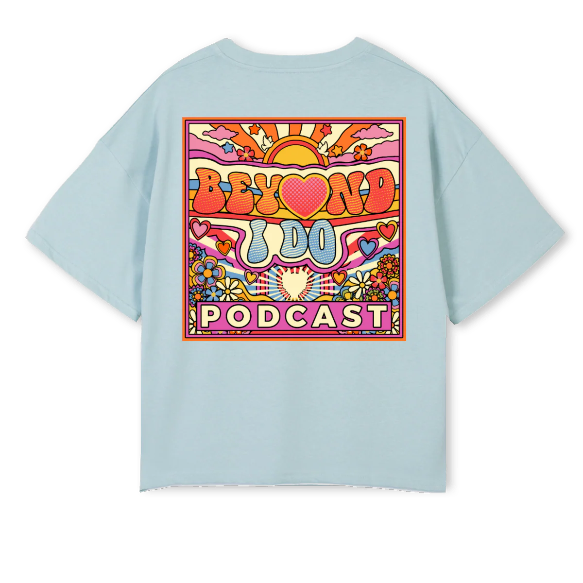 BIDSHIRT Cold Blue Oversized Boxy Tee. - Image 2