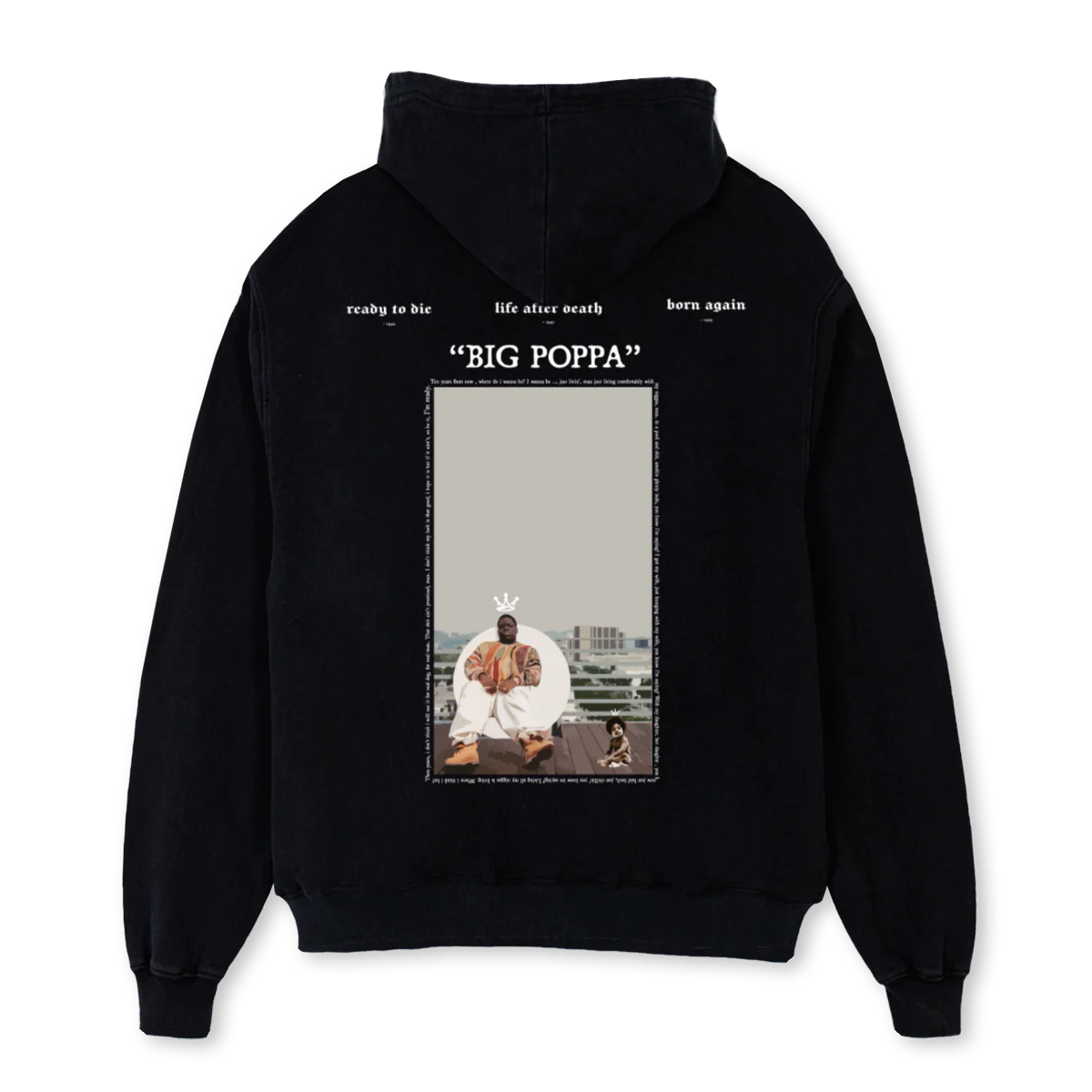 BIG POPPA Black Oversized Hoodie. - Image 2