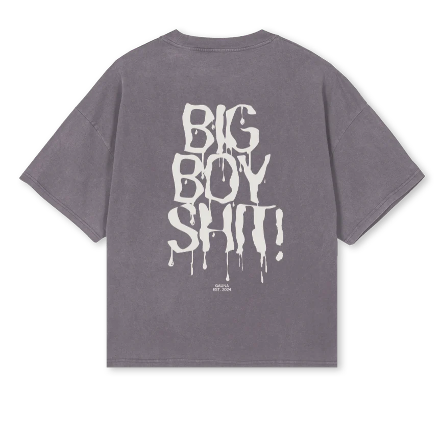 BIGBOYPIGGREY Pigment Grey Oversized Boxy Tee. - Image 2