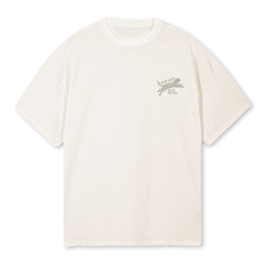 AMLCHINATOWNTIGER_VWTEE Vintage White Oversized Tee