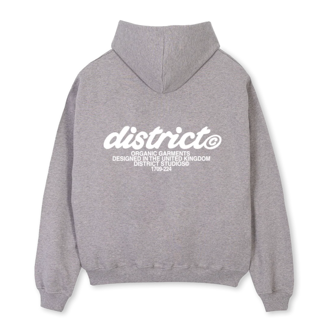 PRIMARYLOGOHOODIE_G Grey Marl Oversized Hoodie - Image 2