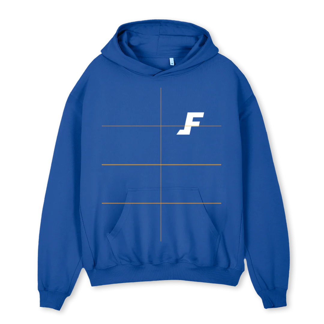 BIRD Cobalt Blue Oversized Hoodie.