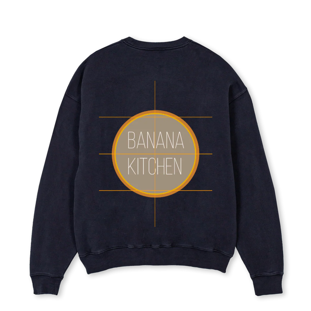 BK VOL DOS Vintage Black Oversized Crewneck Sweater.