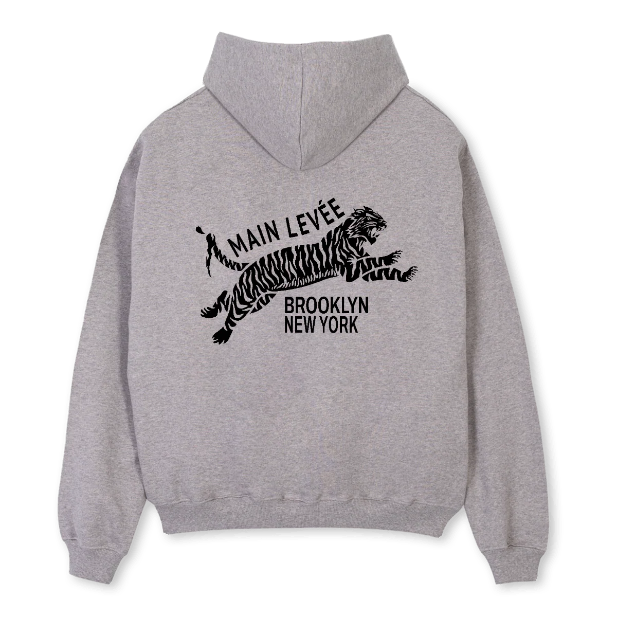 BKTIGER Grey Marl Oversized Zipped Hoodie. - Image 2