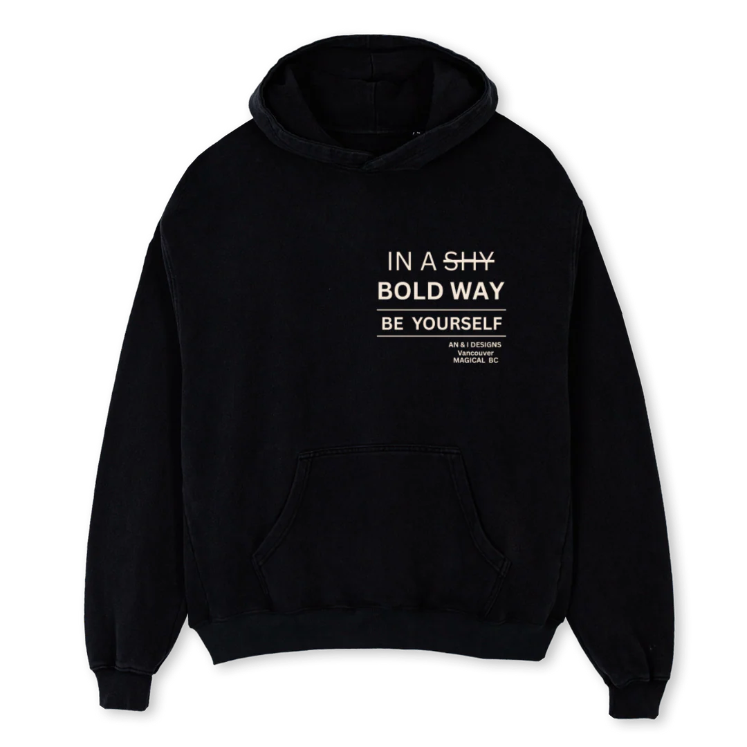 BLACBEYOURSELFHOODIE Black Oversized Hoodie.