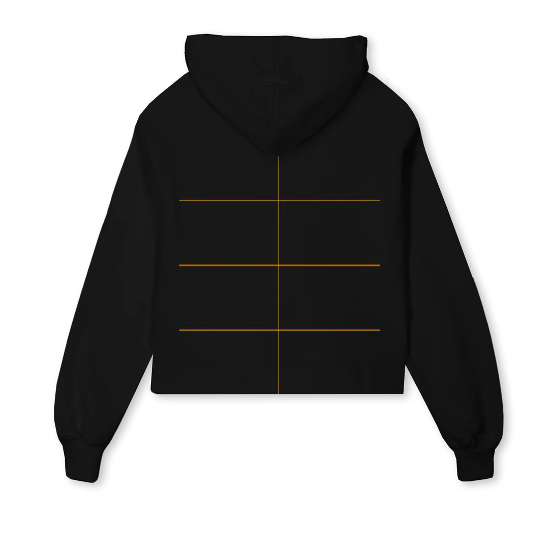 BLACK Black Cropped Hoodie. - Image 2