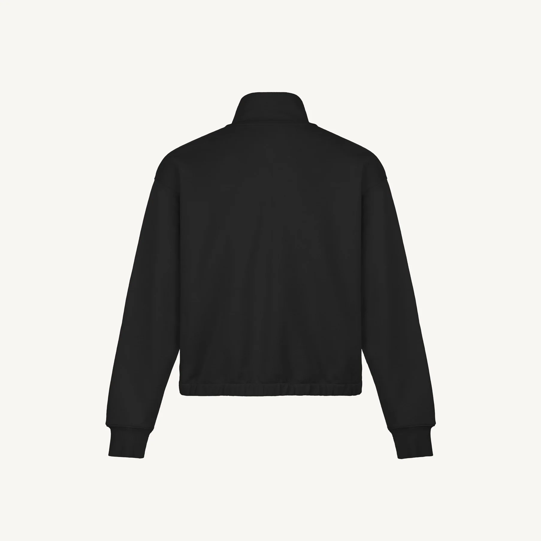 Black Oversized Boxy 1/4-Zip Sweater. - Image 10