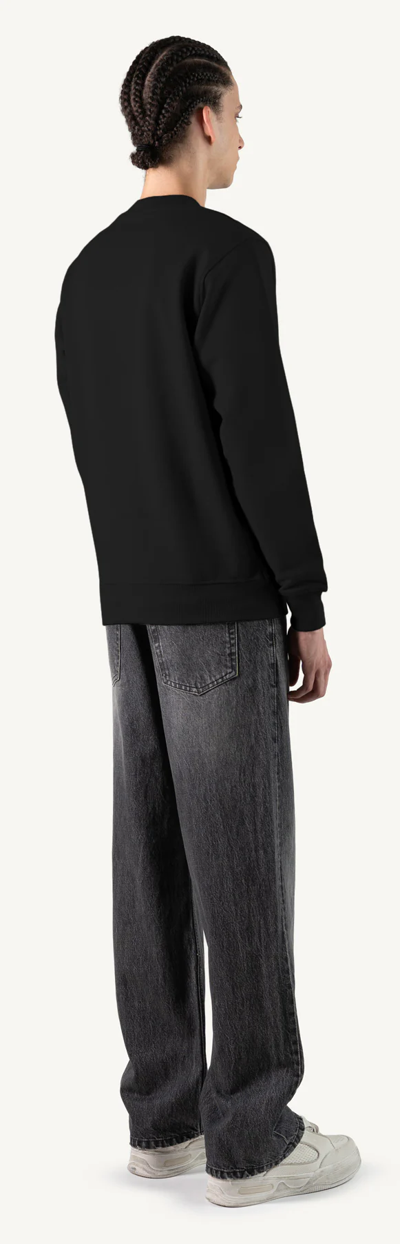Black Regular Crewneck Sweater. - Image 5