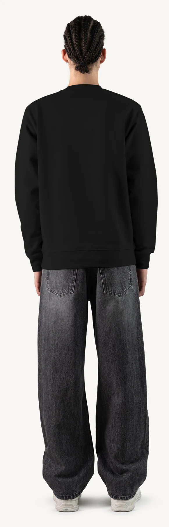 Black Regular Crewneck Sweater. - Image 6