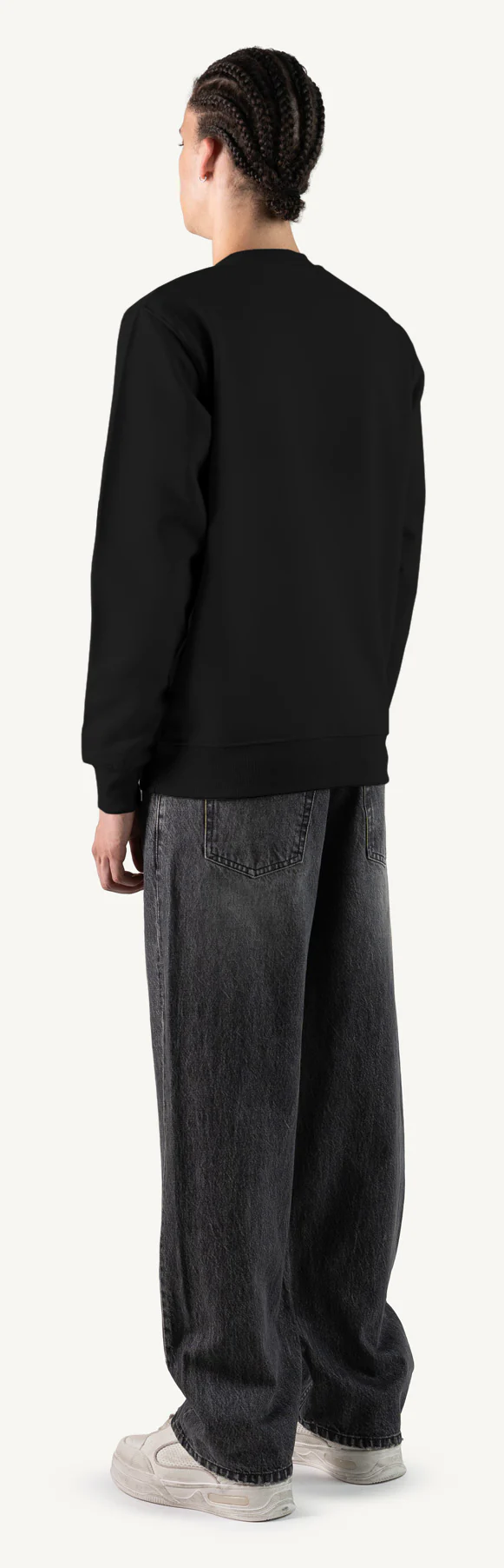 Black Regular Crewneck Sweater. - Image 7