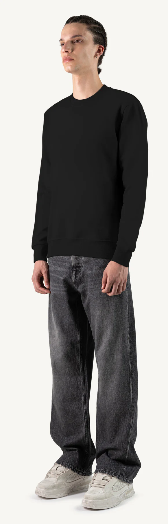 Black Regular Crewneck Sweater. - Image 9