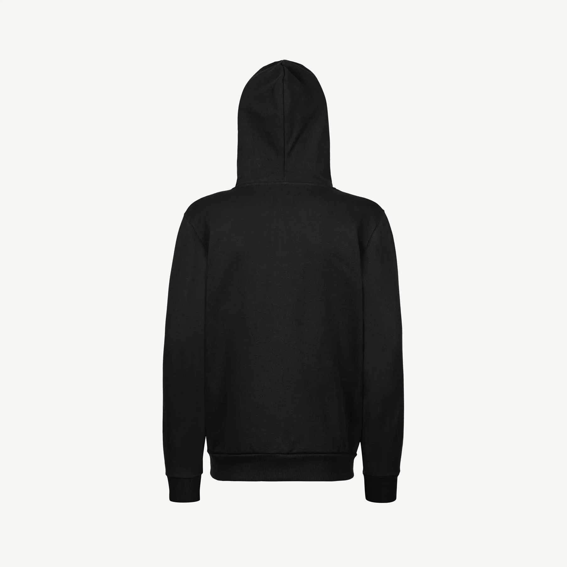 Black Regular Zipped Hoodie. - Image 4