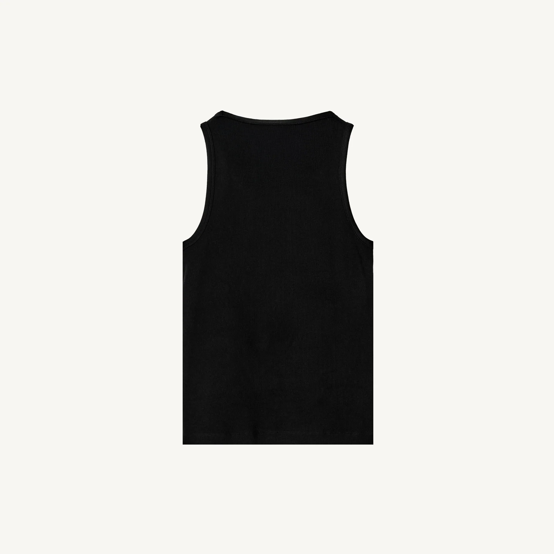 Black Slim Ribbed Tank. - Image 11