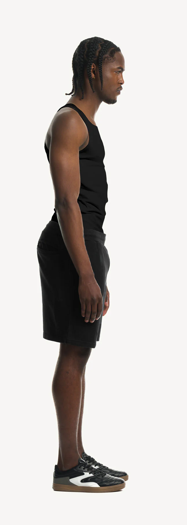 Black Slim Ribbed Tank. - Image 4