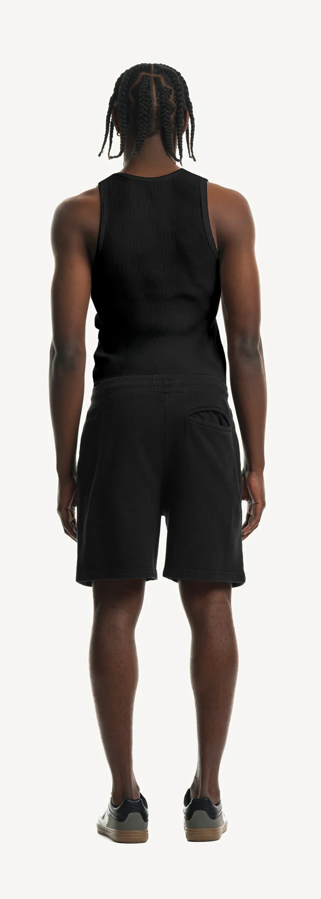 Black Slim Ribbed Tank. - Image 6