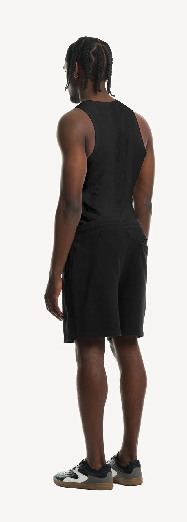 Black Slim Ribbed Tank. - Image 7