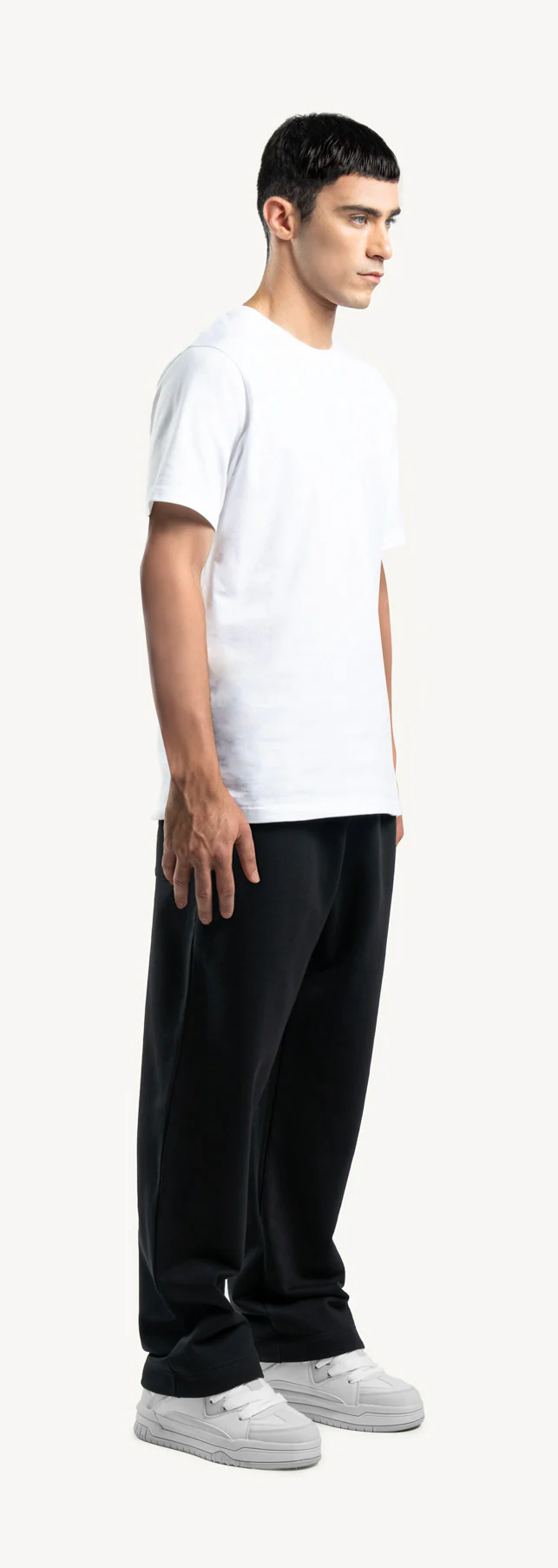 Black Straight-Leg Relaxed Sweatpants. - Image 3