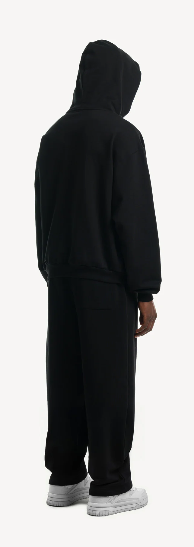 Black Ultra Heavy Oversized Zipped Hoodie. - Image 5