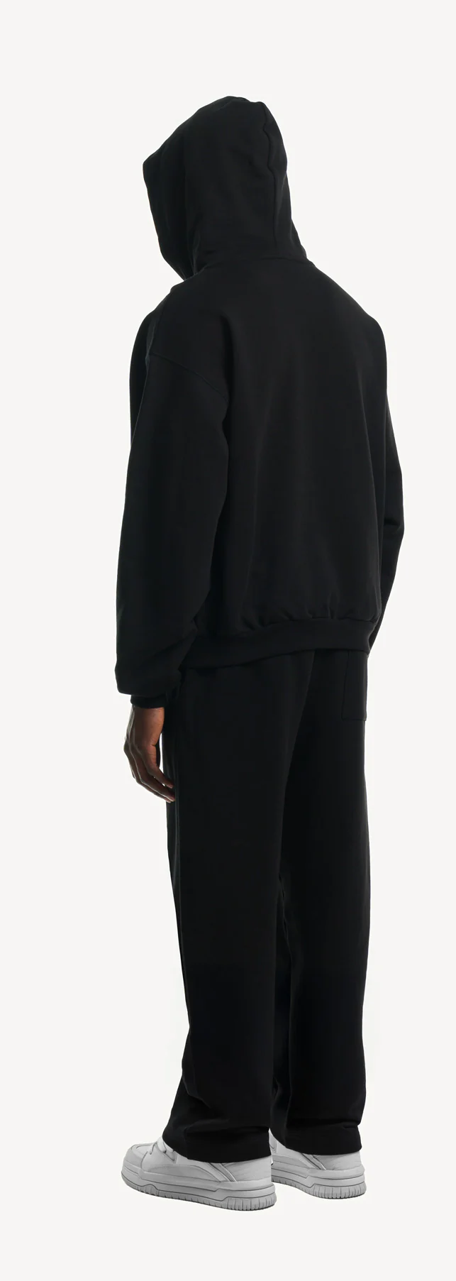 Black Ultra Heavy Oversized Zipped Hoodie. - Image 7