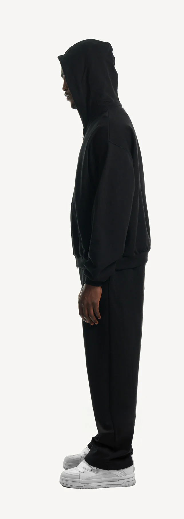 Black Ultra Heavy Oversized Zipped Hoodie. - Image 8